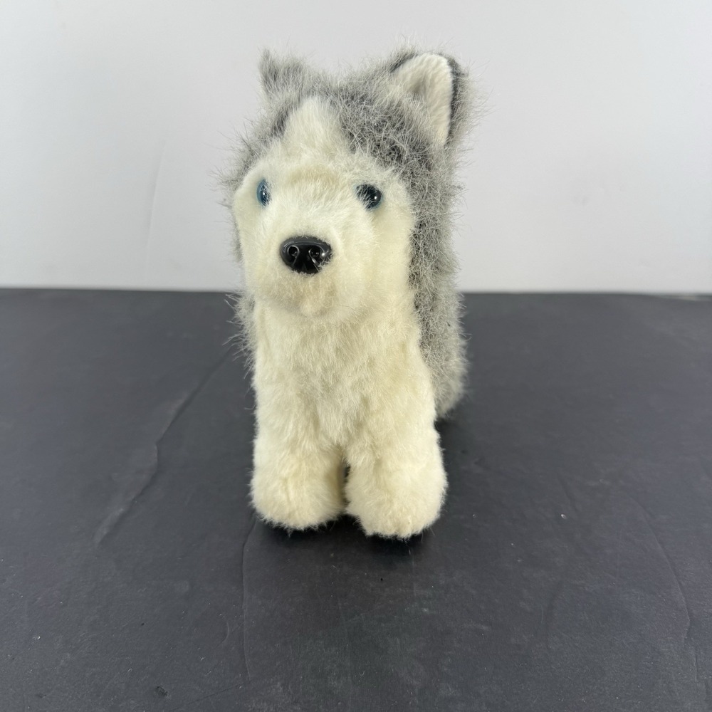 American Girl Doll Siberian Husky Pet Puppy Dog Blue Eyes Gray White 7 inch 2012
